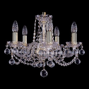 Подвесная люстра Bohemia Ivele Crystal 1402 золото арт. 1402/5/141/G/Balls