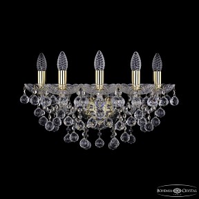 Бра Bohemia Ivele Crystal 1409 золото арт. 1409B/5/160/XL G