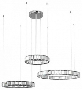 Подвесной светильник Loft it Crystal Ring серый арт. 10135/3 Chrome