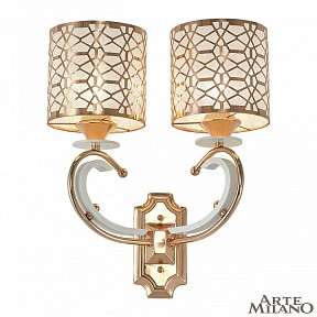Бра Arte Milano Florentia-1237 белый арт. 301237/2W Wh/Gd