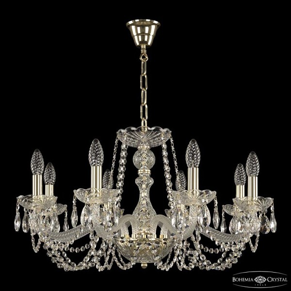 Подвесная люстра Bohemia Ivele Crystal 119 золото арт. 119/8/240 G