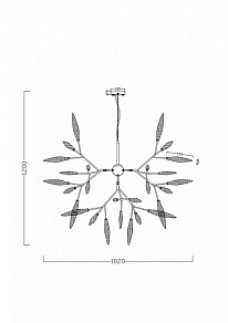 Подвесная люстра Freya Iris черный арт. FR5067PL-36B