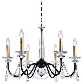 Подвесная люстра Newport АНАСТАСИЯ латунь арт. 3976/C black+brass