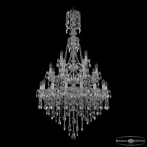 Подвесная люстра Bohemia Ivele Crystal 1415 никель арт. 1415/16+8+4/300/XL-155/3d Ni