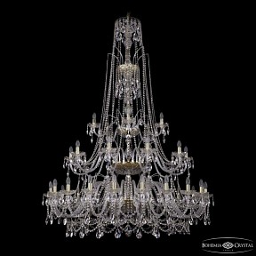 Подвесная люстра Bohemia Ivele Crystal 1411 золото арт. 1411/20+10+5/530/XL-202/3d G