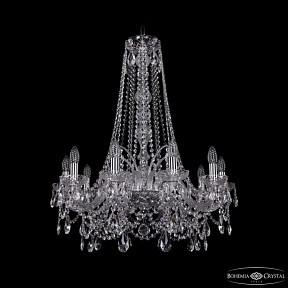 Подвесная люстра Bohemia Ivele Crystal 1411 никель арт. 1411/10/240/h-83 Ni