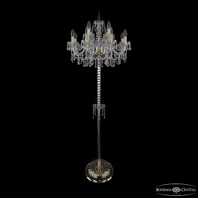 Торшер Bohemia Ivele Crystal 1403 золото арт. 1403T2/8+4/195-165 G