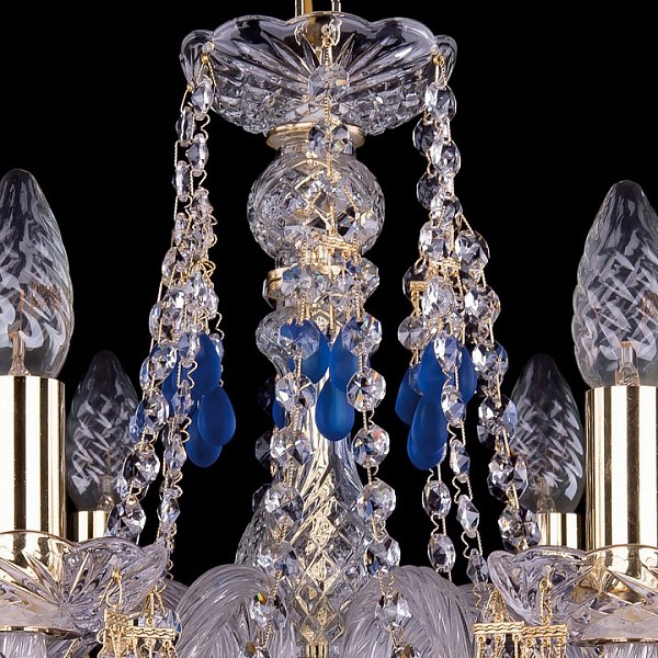 Подвесная люстра Bohemia Ivele Crystal 1410 золото арт. 1410/6/160/G/V3001