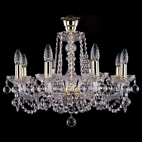 Подвесная люстра Bohemia Ivele Crystal 1402 золото арт. 1402/8/195/G/Balls/Tube