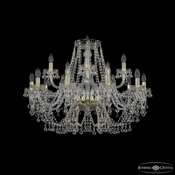 Подвесная люстра Bohemia Ivele Crystal 1409 золото арт. 1409/10+5/300 G
