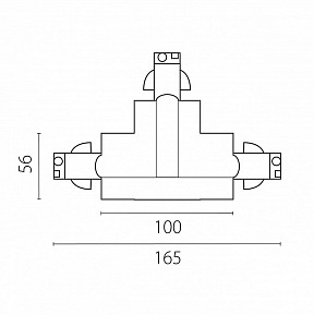 Соединитель для треков Lightstar Quattro белый арт. 503136-RPSR