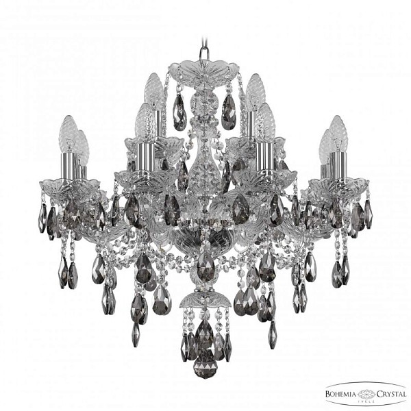 Подвесная люстра Bohemia Ivele Crystal 1415 никель арт. 1415/8+4/200 Ni K731