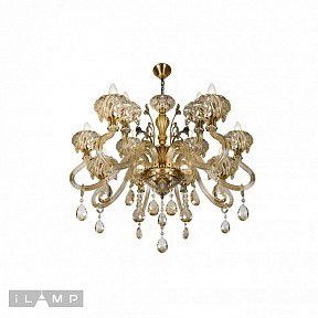 Подвесная люстра iLamp Asia бронза арт. 61082-8+4 BR