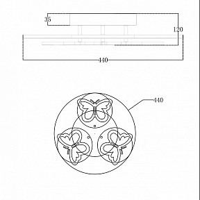 Люстра на штанге Escada  белый арт. 10272/6LED