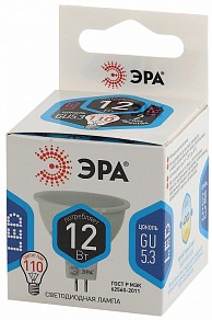 Лампа светодиодная Эра Стандарт  арт. LED MR16-12W-840-GU5.3