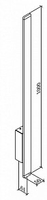 Накладной светильник DesignLed L-Cross черный арт. LWA0168S-BL-WW