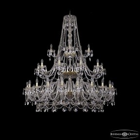 Подвесная люстра Bohemia Ivele Crystal 1411 золото арт. 1411/20+10+5/530/3d G