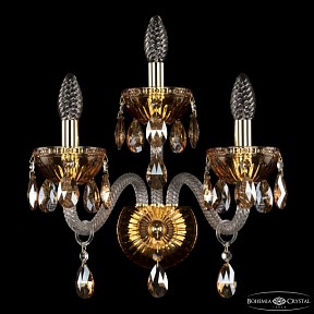Бра Bohemia Ivele Crystal 5417 золото арт. 5417B/2+1/165 G Amber/M-1G K721