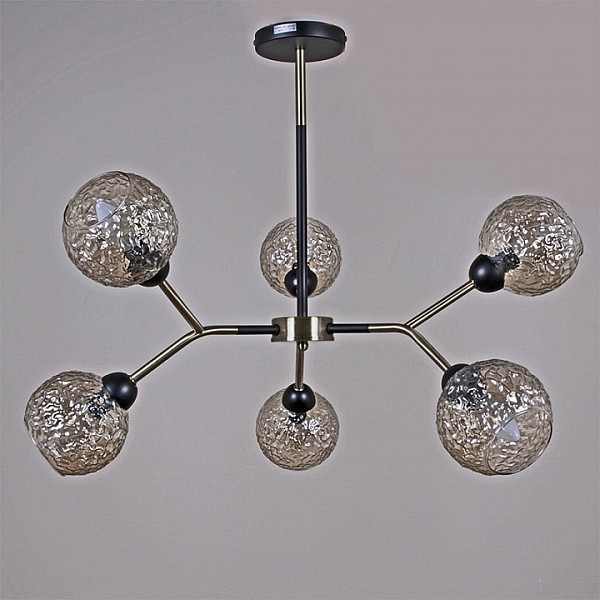 Люстра на штанге ILLUMICO  бронза арт. IL0268-6PSQ-79 BK AB