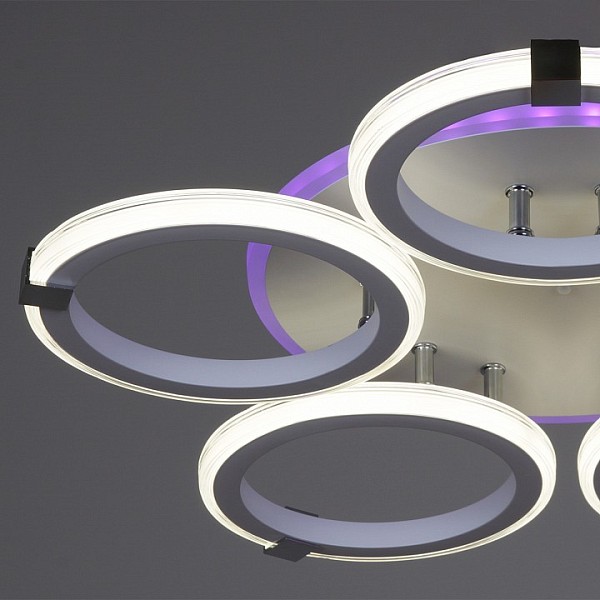 Потолочная люстра Reluce 06319 белый арт. 06319-3.3-05 WH+CR (RGB)
