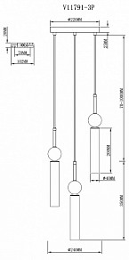 Подвесной светильник Moderli Illis зеленый арт. V11791-3P