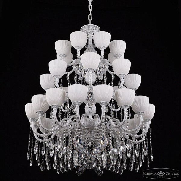 Подвесная люстра Bohemia Ivele Crystal AL7801 белый арт. AL78101/16+8+8/300/3d A WMN P1 U Line