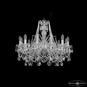 Подвесная люстра Bohemia Ivele Crystal 1411 никель арт. 1411/12/240 Ni