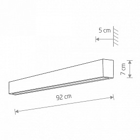 Накладной светильник Nowodvorski Straight Wall LED M графитовый арт. 7561