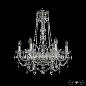 Подвесная люстра Bohemia Ivele Crystal 1411 никель арт. 1411/6/195/h-62 Ni