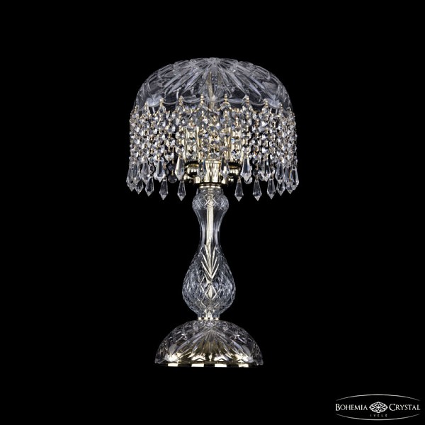 Настольная лампа декоративная Bohemia Ivele Crystal 1478 золото арт. 14781L1/25 G Drops