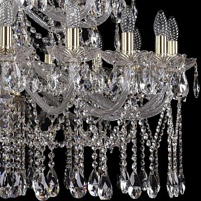 Подвесная люстра Bohemia Ivele Crystal 1413 золото арт. 1413/20+10+5/400/XL-158/3d/G