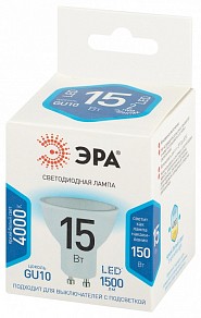 Лампа светодиодная Эра Стандарт  арт. LED MR16-15W-840-GU10
