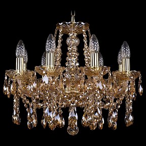Подвесная люстра Bohemia Ivele Crystal 1413 золото арт. 1413/8/165/G/M721