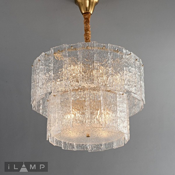 Подвесная люстра iLamp Manhattan латунь арт. P6315-D600 BR