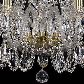 Подвесная люстра Bohemia Ivele Crystal 1402 золото арт. 1402/10+5/300/G