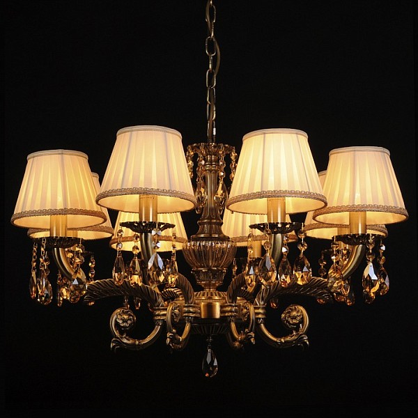Подвесная люстра Abrasax Sylvia бронза арт. L.8110-8BR CRISTAL-SHADE