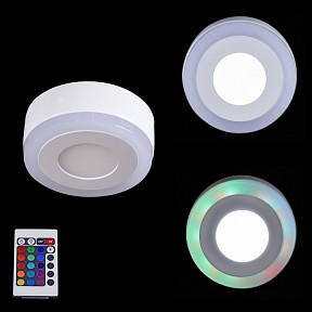 Накладной светильник Reluce  белый арт. 60503-9.0-001TM LED3+3W  WH/DL+RGB