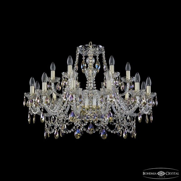 Подвесная люстра Bohemia Ivele Crystal 1411 золото арт. 1411/12+6/300 G K801