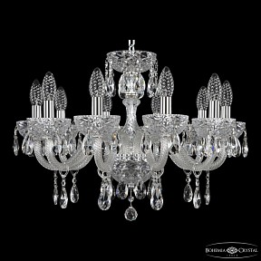 Подвесная люстра Bohemia Ivele Crystal 5417 никель арт. 5417/10/195 Ni Clear/M-1F