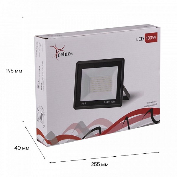 Прожектор Reluce  черный арт. 54001-9.2-001OL LED100W BK
