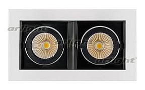 Встраиваемый светильник Arlight Cl-kardan белый арт. CL-KARDAN-S180x102-2x9W Day (WH-BK, 38 deg)