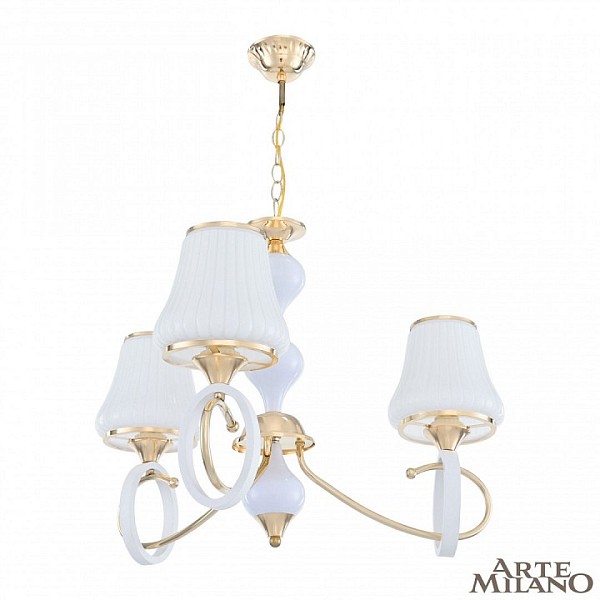 Подвесная люстра Arte Milano Florentia-2387 белый арт. 302387/3 Wh/Gd