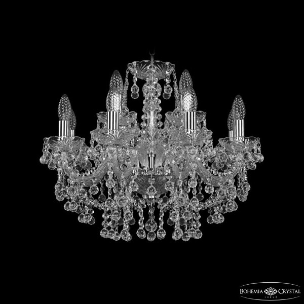 Подвесная люстра Bohemia Ivele Crystal 1409 никель арт. 1409/8+4/195 Ni