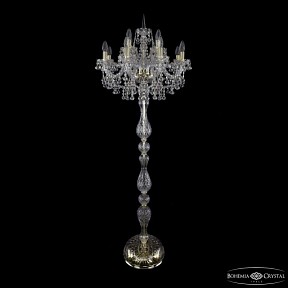 Торшер Bohemia Ivele Crystal 1409 золото арт. 1409T1/8+4/195-165 G