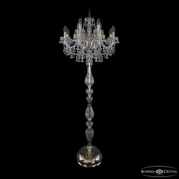 Торшер Bohemia Ivele Crystal 1409 золото арт. 1409T1/8+4/195-165 G