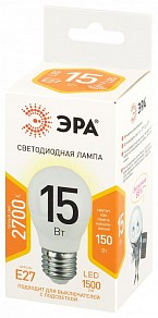 Лампа светодиодная Эра Стандарт  арт. LED P45-15W-827-E27