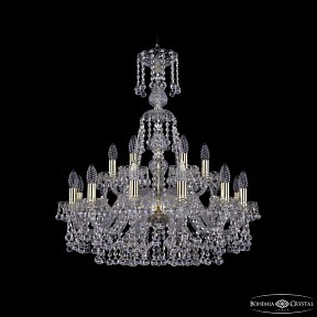 Подвесная люстра Bohemia Ivele Crystal 1409 золото арт. 1409/12+6/240/XL-76 G