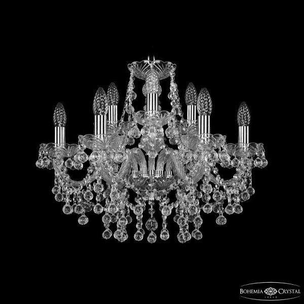 Подвесная люстра Bohemia Ivele Crystal 1409 никель арт. 1409/6+3/195 Ni