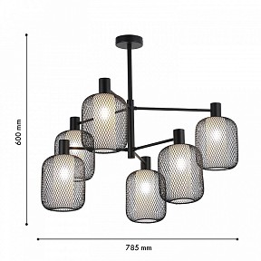 Люстра на штанге F-promo Tokri черный арт. 4602-6C