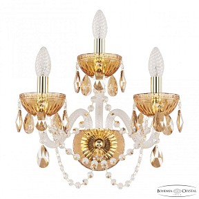 Бра Bohemia Ivele Crystal 5402 золото арт. 5402B/2+1/165 G Amber/M-1G K721